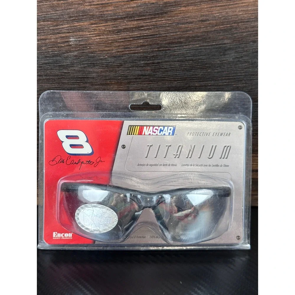 NASCAR‎ Dale Earnhardt Jr 8 Titanium Protective Safety Glasses Encon Black New